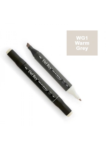 DEL REY TWIN MARKER WG1 WARM GREY ÇİFT UÇLU GRAFİK KALEMİ MN-DRWG1