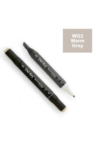 DEL REY TWIN MARKER WG2 WARM GREY ÇİFT UÇLU GRAFİK KALEMİ MN-DRWG2