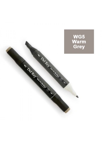 DEL REY TWIN MARKER WG5 WARM GREY ÇİFT UÇLU GRAFİK KALEMİ MN-DRWG5