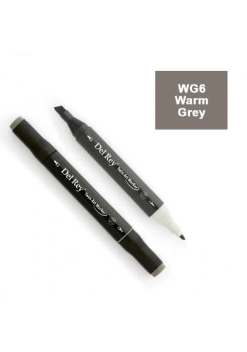 DEL REY TWIN MARKER WG6 WARM GREY ÇİFT UÇLU GRAFİK KALEMİ MN-DRWG6
