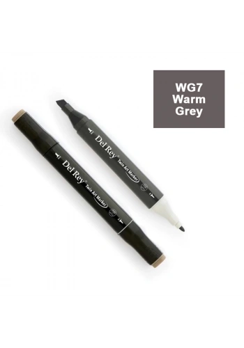 DEL REY TWIN MARKER WG7 WARM GREY ÇİFT UÇLU GRAFİK KALEMİ MN-DRWG7