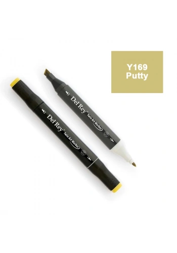 DEL REY TWIN MARKER Y169 PUTTY ÇİFT UÇLU GRAFİK KALEMİ MN-DR169