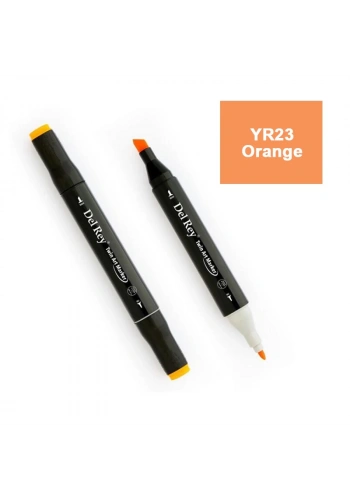 DEL REY TWIN MARKER YR23 ORANGE ÇİFT UÇLU GRAFİK KALEMİ MN-DR023
