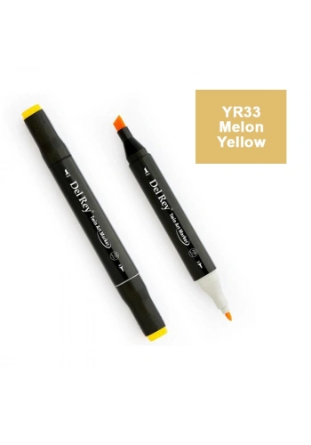 DEL REY TWIN MARKER YR33 MELON YELLOW ÇİFT UÇLU GRAFİK KALEMİ  MN-DR033