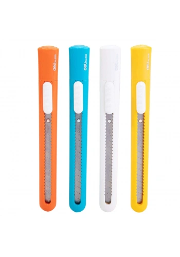 Deli Plastik Dar Maket Bıçağı 9 mm. 1 Adet (Karışık Renk)