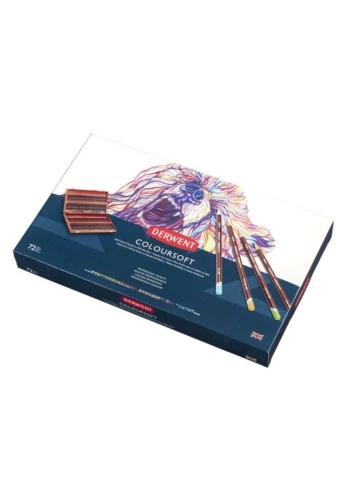 Derwent Coloursoft Kuru Boya Kalemi 72 Renk Özel Ahşap Kutu