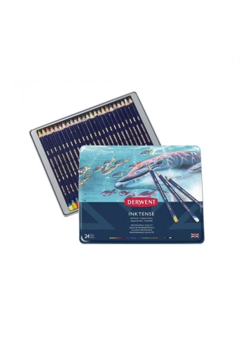 Derwent Inktense Mürekkep Bazlı Boya Kalemi 24 Renk