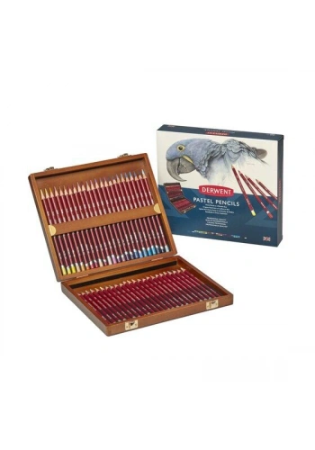 Derwent Pastel Pencil Ahşap Kutu Pastel Boya Kalem Seti 48 Renk