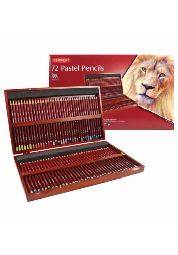 Derwent Pastel Pencil Ahşap Kutu Pastel Boya Kalem Seti 72 Renk