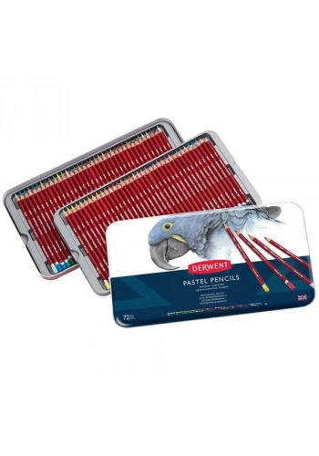 Derwent Pastel Pencil Teneke Kutu Pastel Boya Kalem Seti 72 Renk