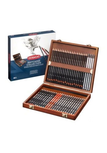 Derwent Sketching 48li Ahşap Kutu