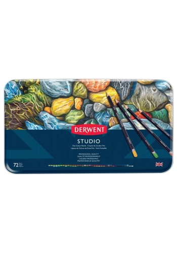Derwent Studio Pencils Kuruboya Kalemi 72li Teneke Kutu