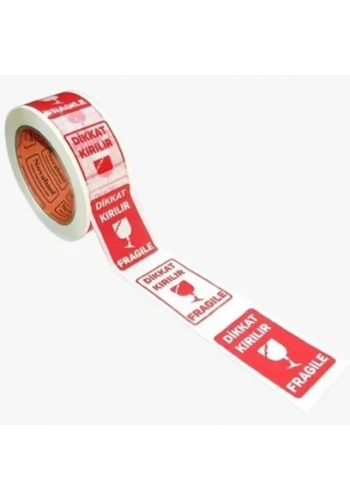 Dikkat Kırılır Baskılı Koli Bandı 45×100