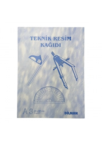 Dilman Teknik Resim Defteri 70gr A3 30yp Dikey