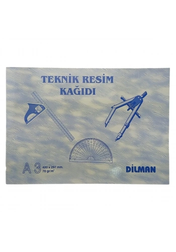 Dilman Teknik Resim Defteri 70gr A3 30yp Yatay