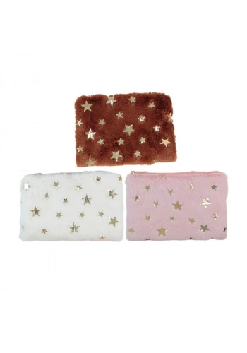 DOLPHIN PC-631 PELUŞ KALEM ÇANTASI YALDIZLI GENİŞ