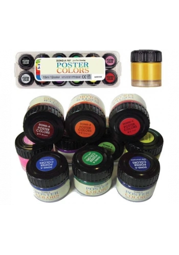 Dong-A Poster Color Guaj Boya Seti 12renk X 15ml.