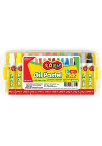 Dong-A Toru 12 Renk Pastel Boya Plastik Canta
