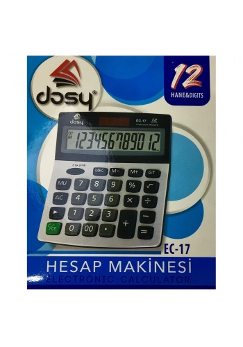 Dosy Hesap Makinesi Masa Üstü 12 Hane EC-17