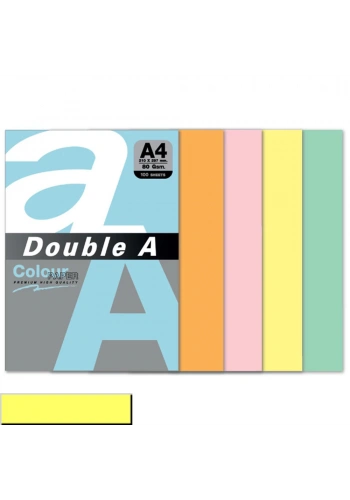 Double A Renkli Kağıt 100 LÜ A4 80 GR Pastel Butter