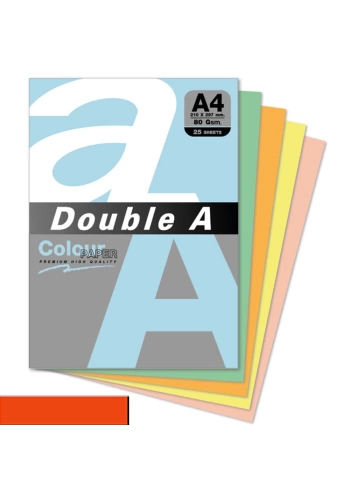 Double A Renkli Kağıt 25 Lİ A4 80 GR Safran