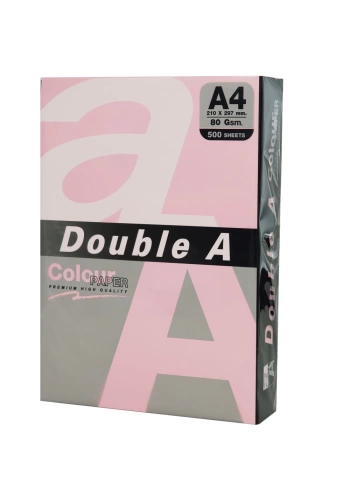 Double A Renkli Kağıt 500 LÜ A4 80 GR Pastel Pembe