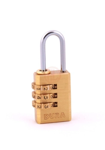 Dura Kilit DK110 3 Şifreli Pirinç Asma Kilit