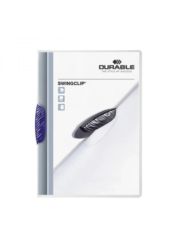 Durable Sıkıştırmalı Dosya SwingClip Ortadan Klipsli 30 Syf A4 Lacivert 2260