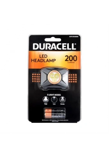 Duracell 200 Lümen Ledli Kafa Feneri + 3 AAA Piller Dahil