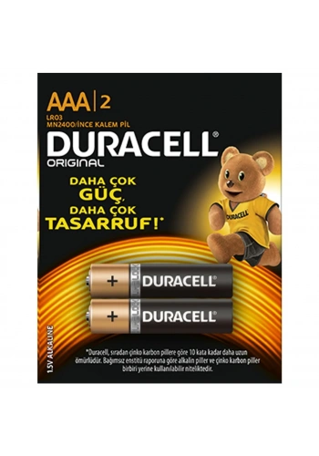 Duracell AAA İnce Kalem Pil 2li