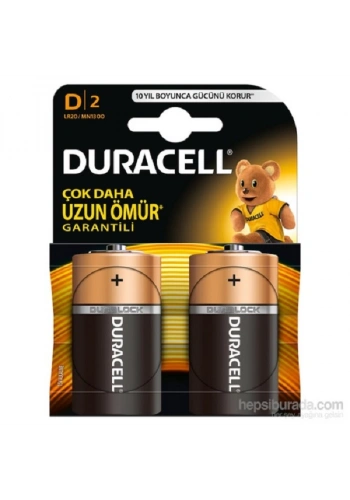 Duracell Alkalin Orta Boy Pil (C)  2 Lİ Kartela