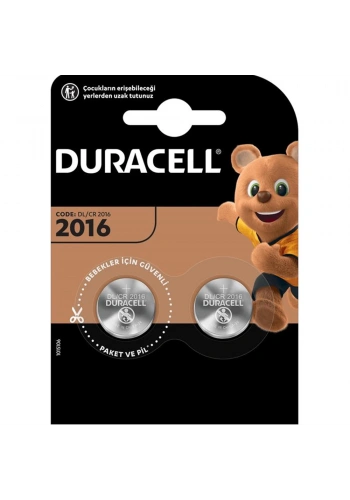 Duracell Lityum Düğme Pil 3 V 2 Lİ 2016