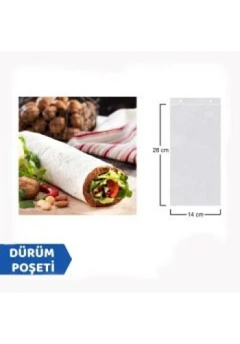 Dürüm Poşeti 14cm. x 28cm.