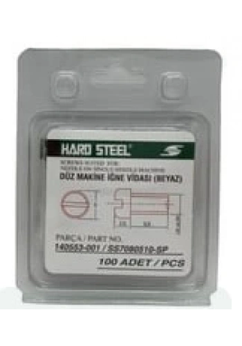 Düz Makine İğne Vidası Beyaz / 140553 (SS-7080510-TP) 100ADET