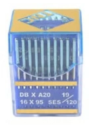 Düz Makine İnce Dip Yanmaz Dikiş İğnesi / DBXA20 (DBX1) SES PVD 19/120 100ADET
