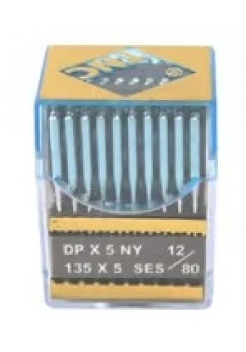 Düz Makine Kalın Dip Yanmaz Dikiş İğnesi / DPX5 SES PVD 12/80 100ADET