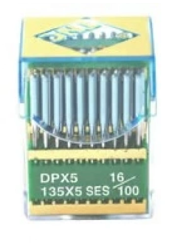 Düz Makine Kalın Dip Yanmaz Dikiş İğnesi / DPX5 SES PVD 16/100 100ADET
