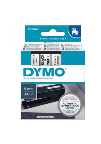 Dymo D1 Şerit Standart 9 MMx7 MT Beyaz Üzerine Siyah 40913-41913  S0720680