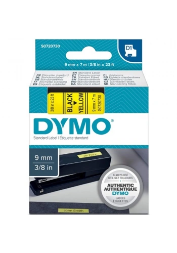 Dymo D1 Şerit Standart 9 MMx7 MT Sarı Üzerine Siyah 40918 S0720730