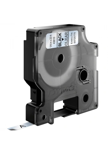 Dymo D1 Yedek Şerit 6 Mmx7 Mt Şeffaf/siyah 43610