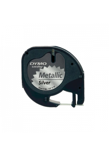 Dymo Letratag Şerit Metalik 12 MMx4 MT Gri 91208