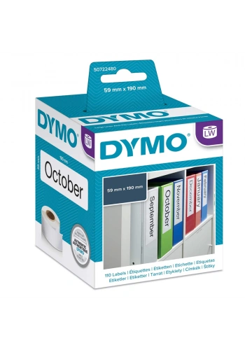 Dymo Lw Geniş Klasör Etiketi 190x59 MM 110 Etiket 99019