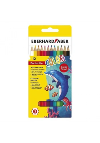 Eberhard Faber Buntstifte Sulu Boya Kalemi 12 Renk Karton Kutu (516012)