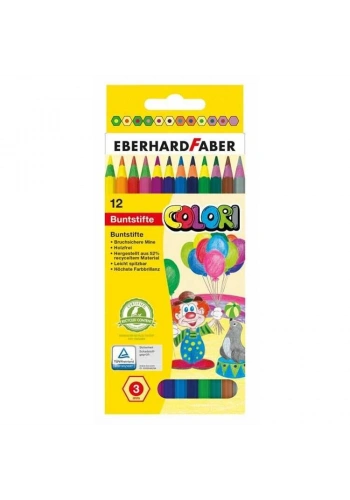 Eberhard Faber Colori Tahta İçermeyen Kuru Boya 12 Renk