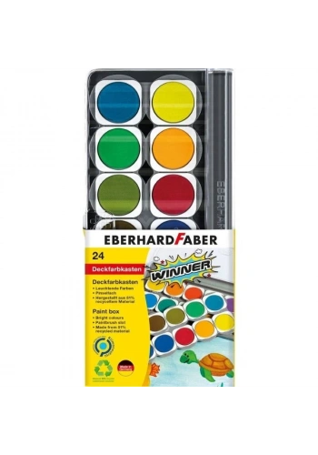 Eberhard Faber Opak Sulu Boya 24 Renk + 1 Tüp Renk Açıcı
