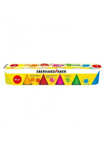 Eberhard Faber School Tempera Guaj Boya Seti 6 Renk x 25 ml. NEON