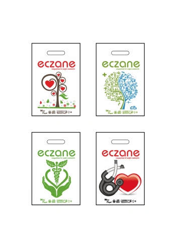 Eczane Baskılı El Geçme Blok Poşet 0 No 20x30 cm ( 100 Adet )