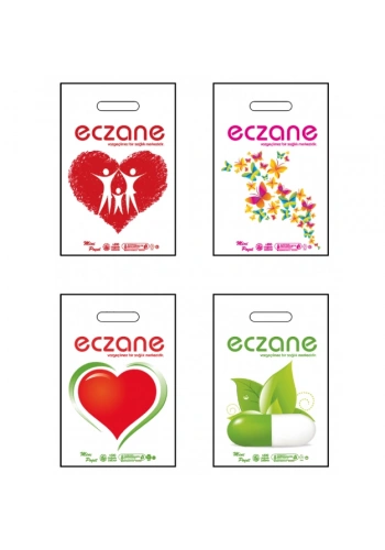Eczane Baskılı El Geçme Blok Poşet 1 No 22x33 cm ( 5000 Adet )