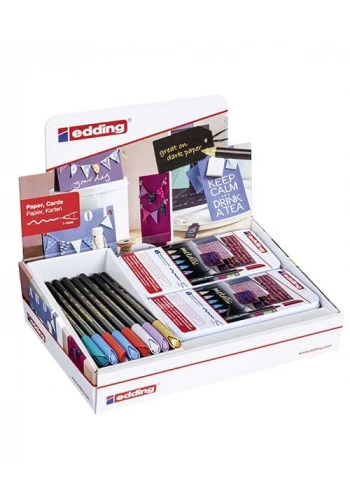 EDDİNG 1200 KEÇELİ KALEM &amp; 6 LI METALİK SET ED1200D40+6