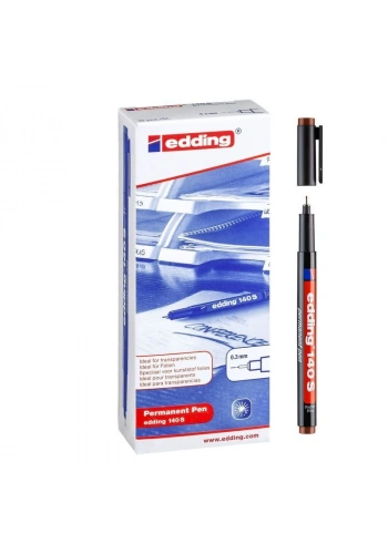 Edding 140 S Çok Amaçlı Permanent Kalem (Asetat Kalemi) KAHVERENGİ 10lu Kutu
